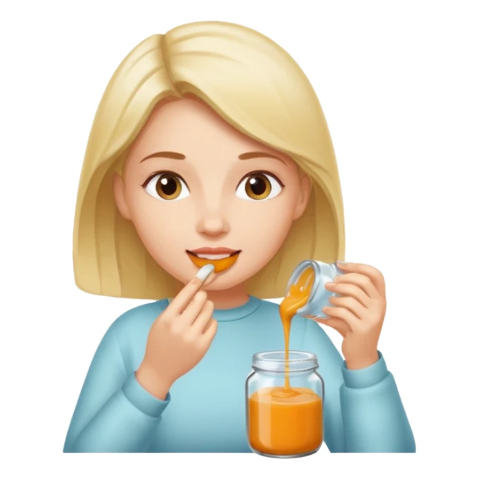woman eating baby sticker