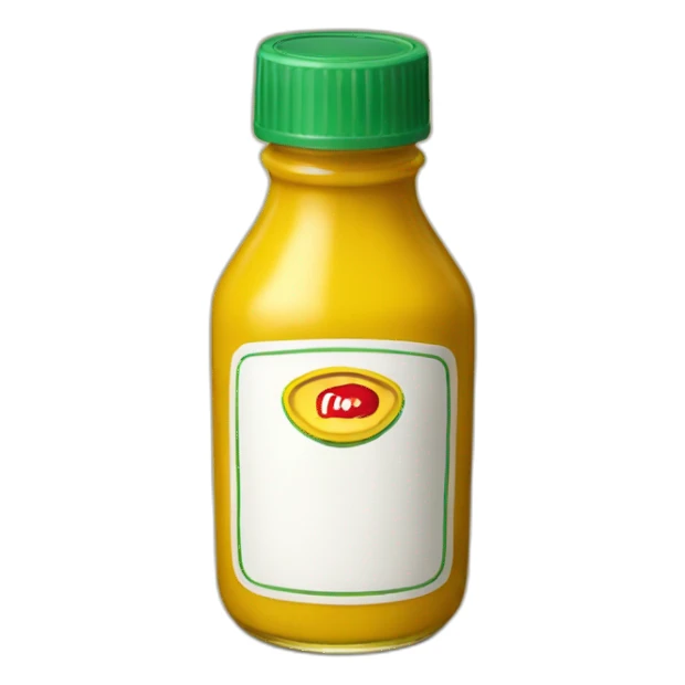 Bottle of mustard sticker