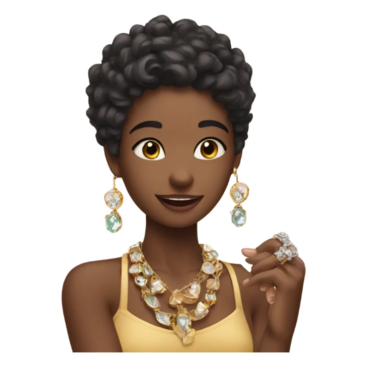 cute selfie with jewelry hug sticker