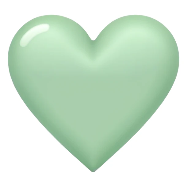 pastel green heart sticker