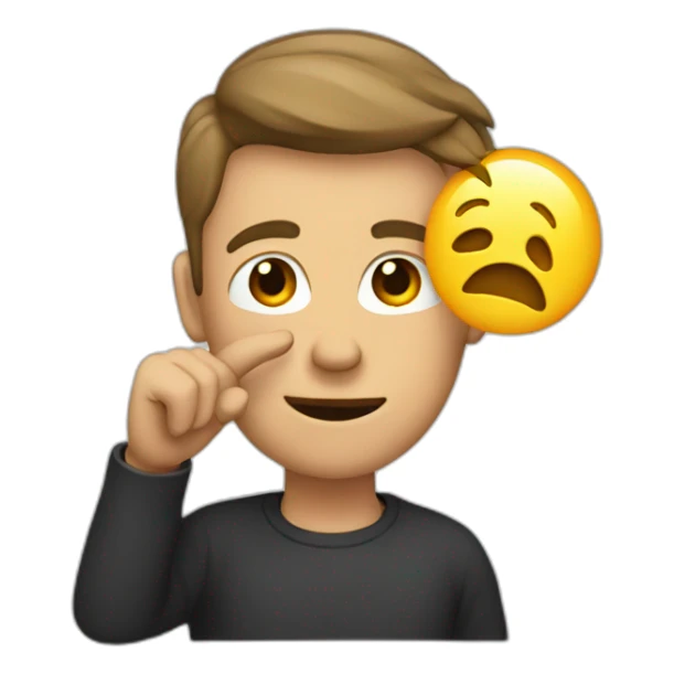 Men which make a L with his finger on in head sticker