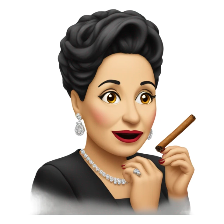 Isabel Pantoja con un cigarro sticker