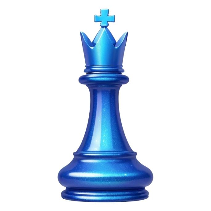 blue glitter chess piece bishop sticker