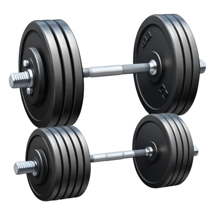 Weight lifting equipment with dumbbells and barbell sticker