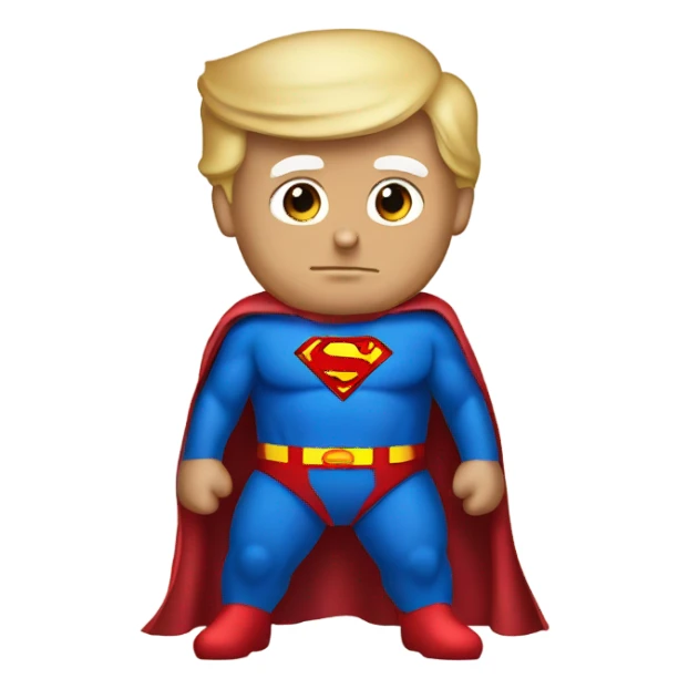 donald trump dressed as superman sticker