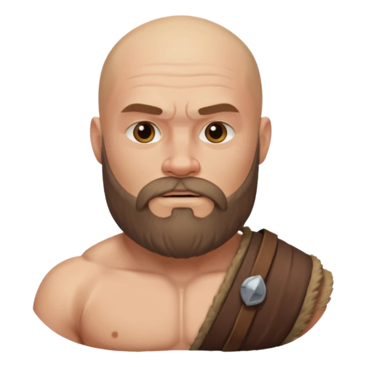 bearded Vikings with bald  with bulky body sticker