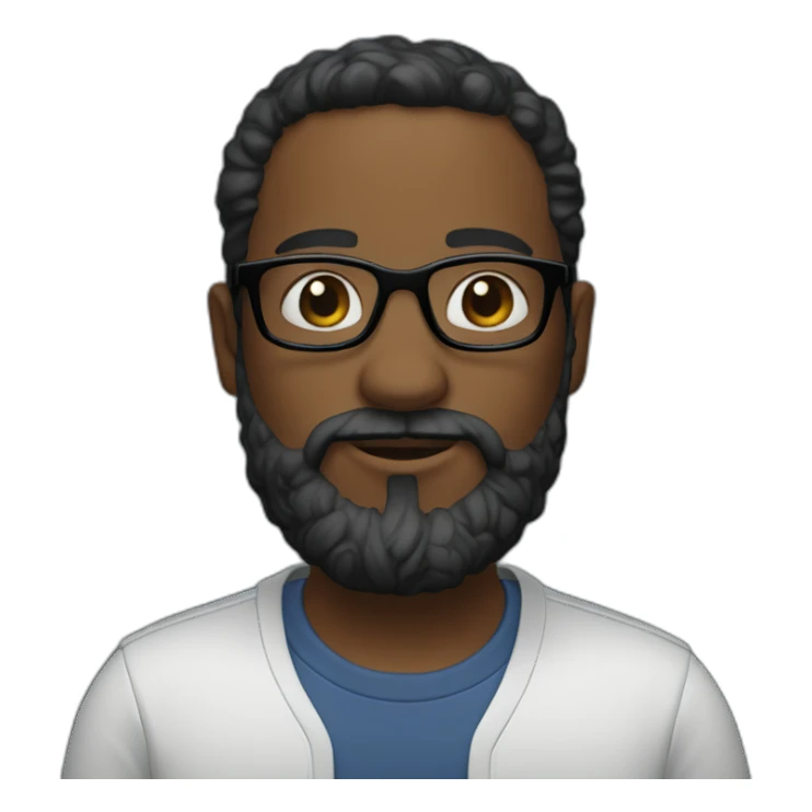 Black l'an with beard and glasses sticker