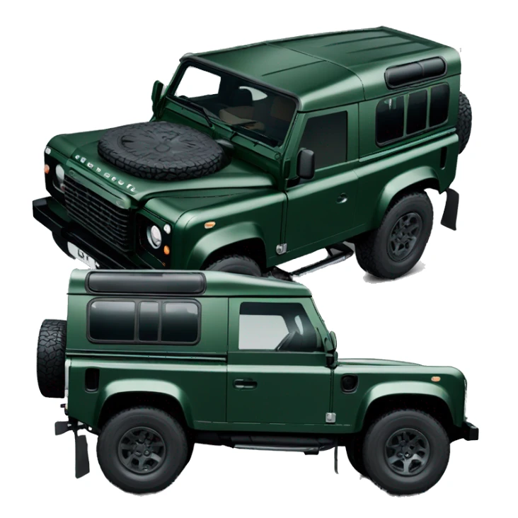 Land rover defender 90 dark green sticker