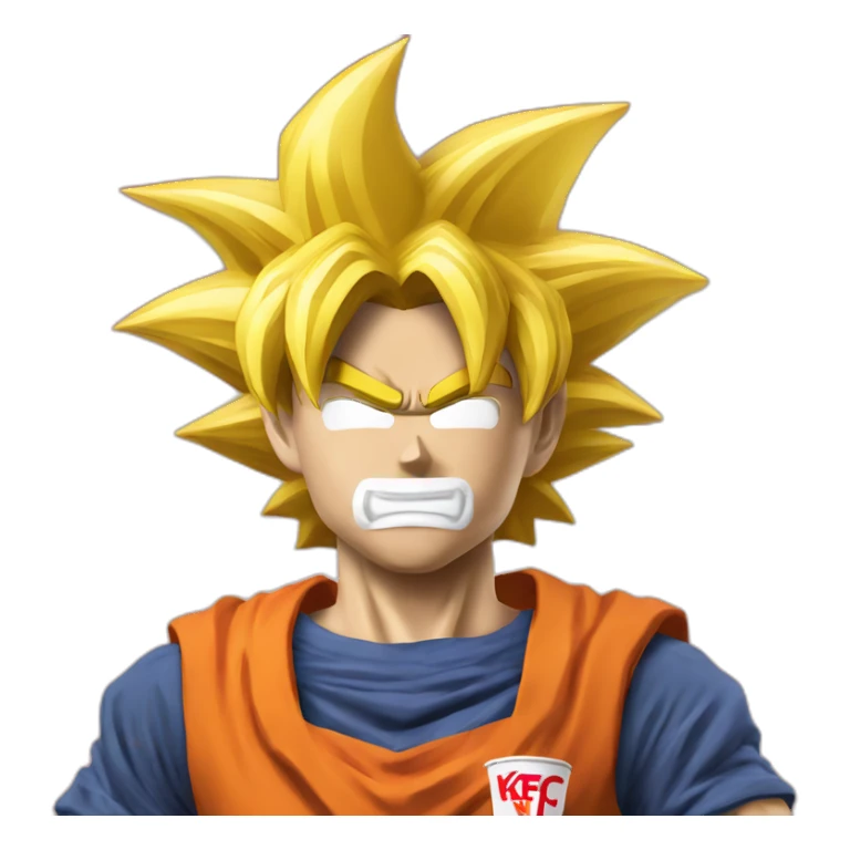 Goku super sayan eat KFC sticker