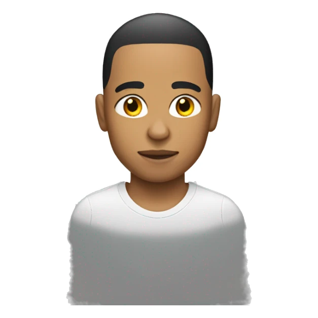 Lightskin man with a low taper fade sticker