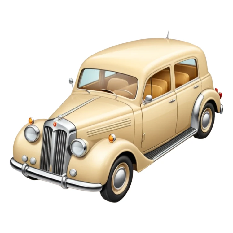 Beige creamy retro long car sticker