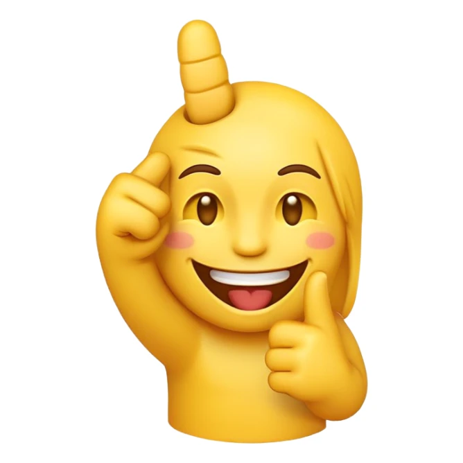 emoji laughing with middle finger sticker