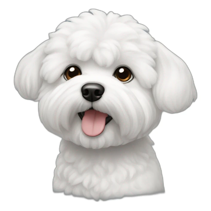 bichon-havanais-black-half-white-head sticker