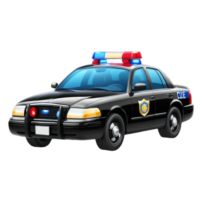 police voiture noir sticker