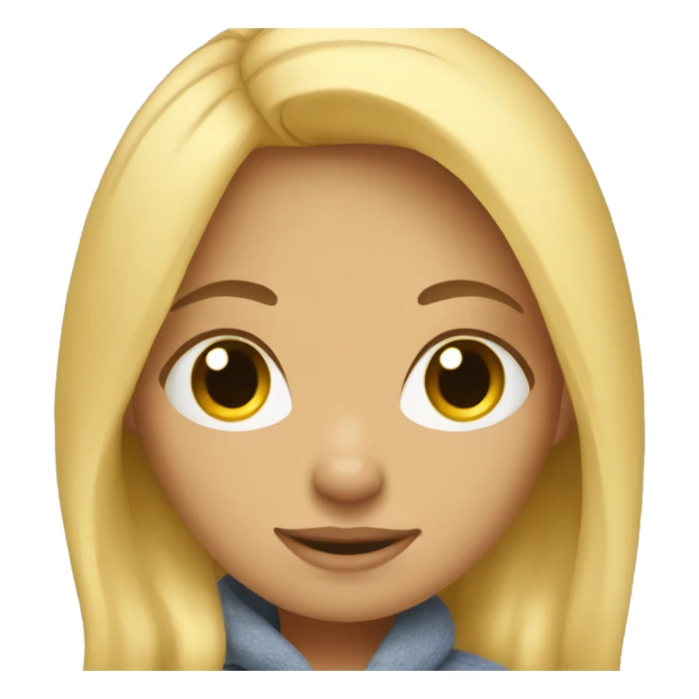 blonde girl cozy sticker