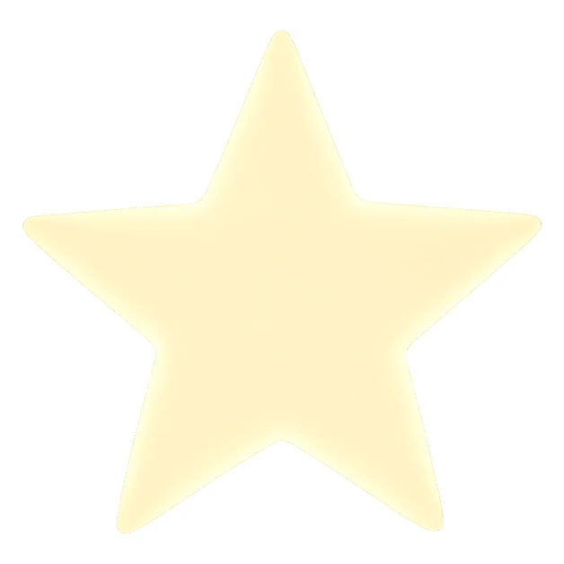 star with a soft glow sticker