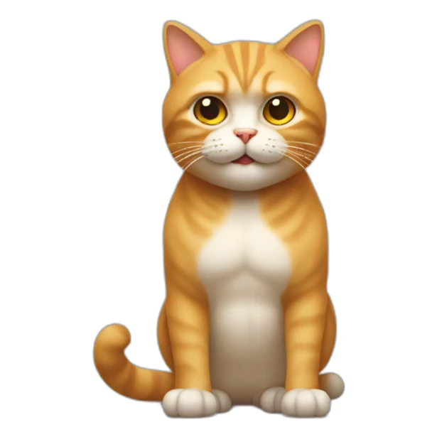 Un chat qui fait de la musculation sticker