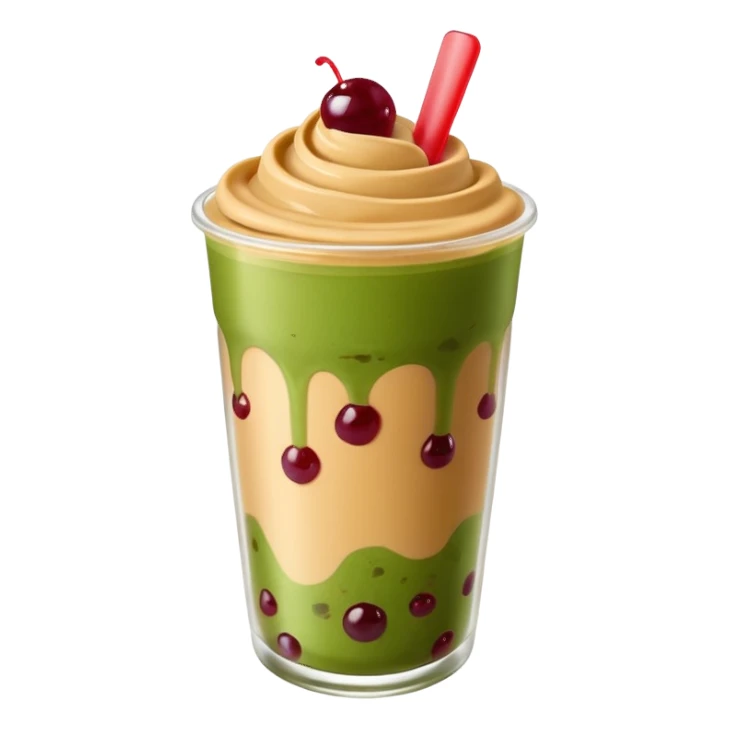 Peanut butter jelly matcha boba sticker