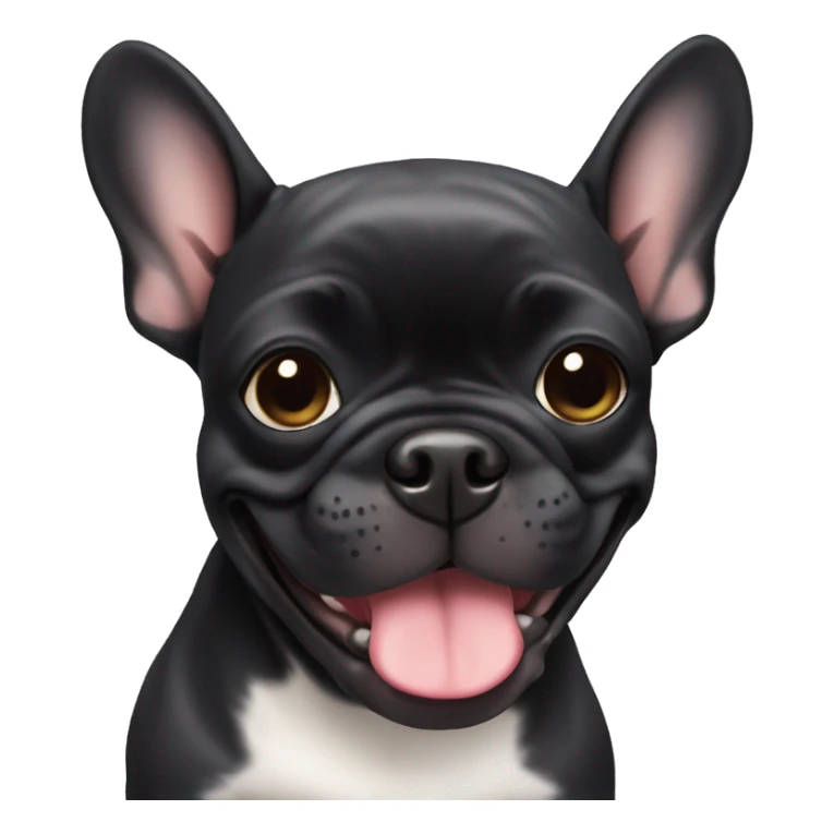 A cute black frenchie dog  sticker