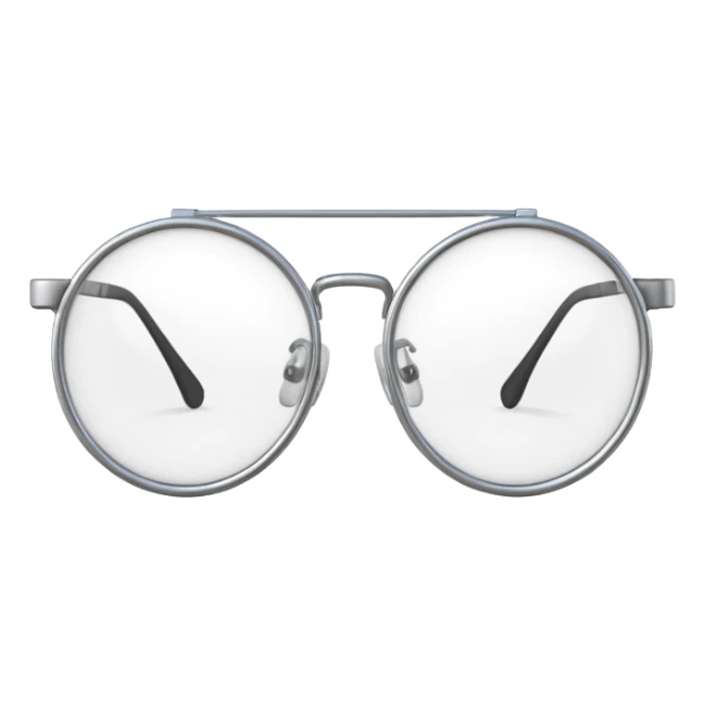 Create a high-quality 3D render that transforms the emojis 👓  into realistic 3D objects.
 sticker