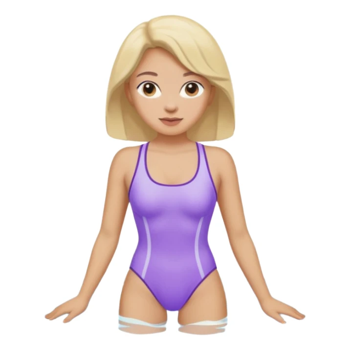 Pinup pastel purple bathing suit  sticker