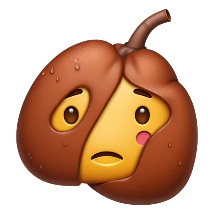 Shivering liver emoji sticker