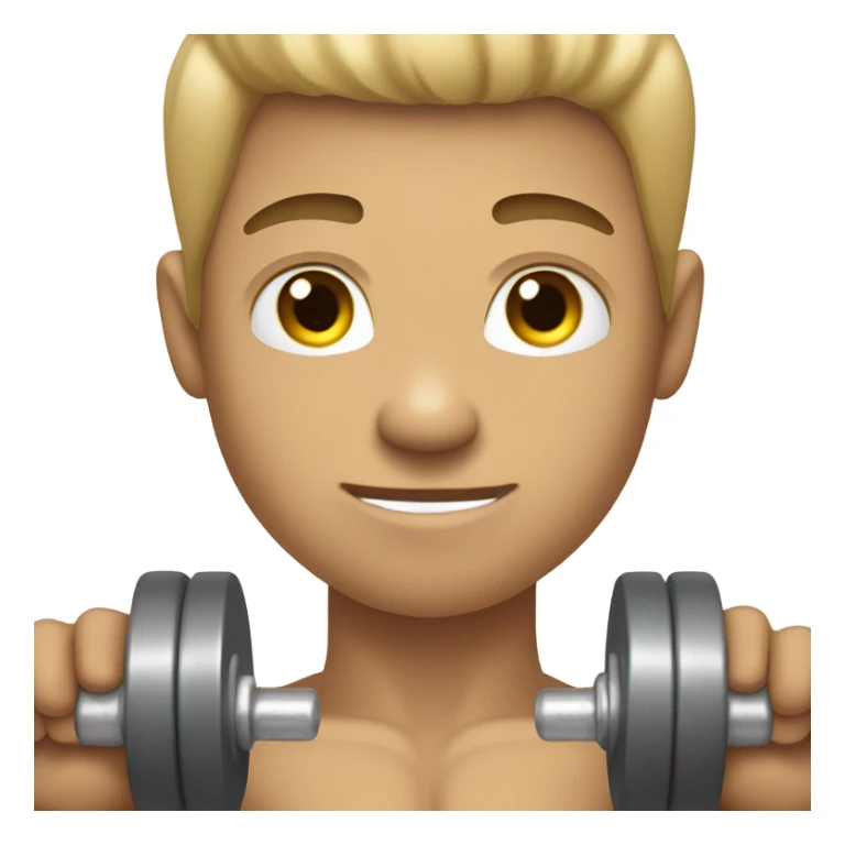 light skin tone hand lifting dumbbell sticker