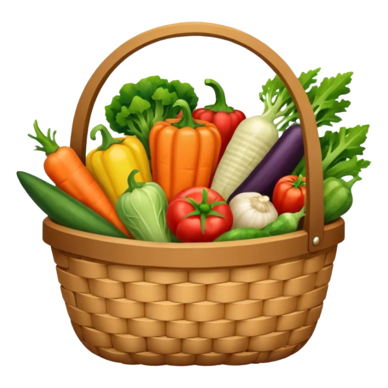 a basket of vegetables sticker