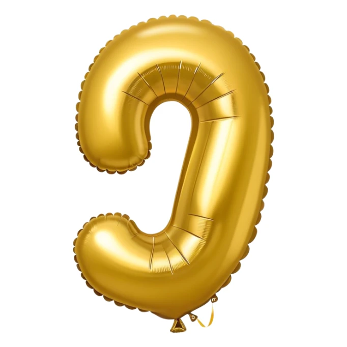 20 number in gold baloons sticker