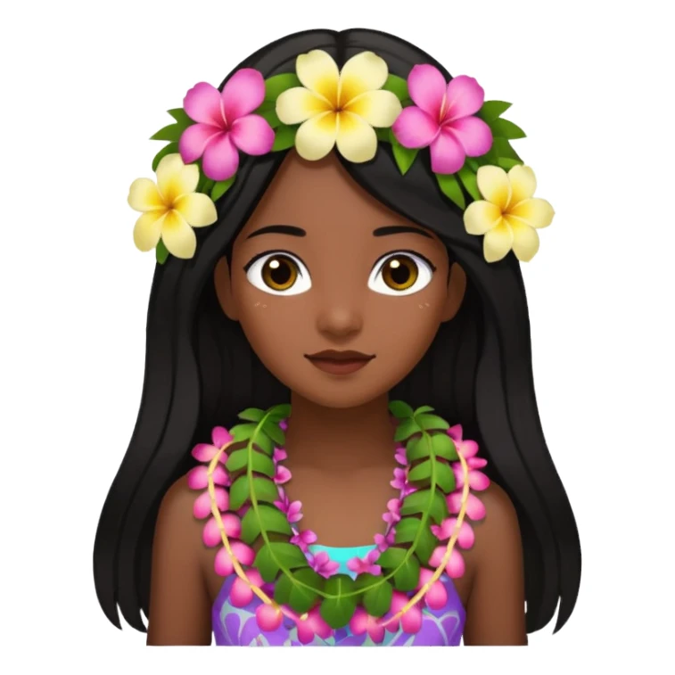 Hawaiian girl sticker