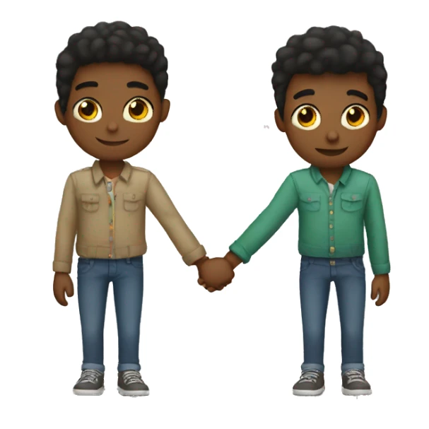 Gay boys holding hands sticker