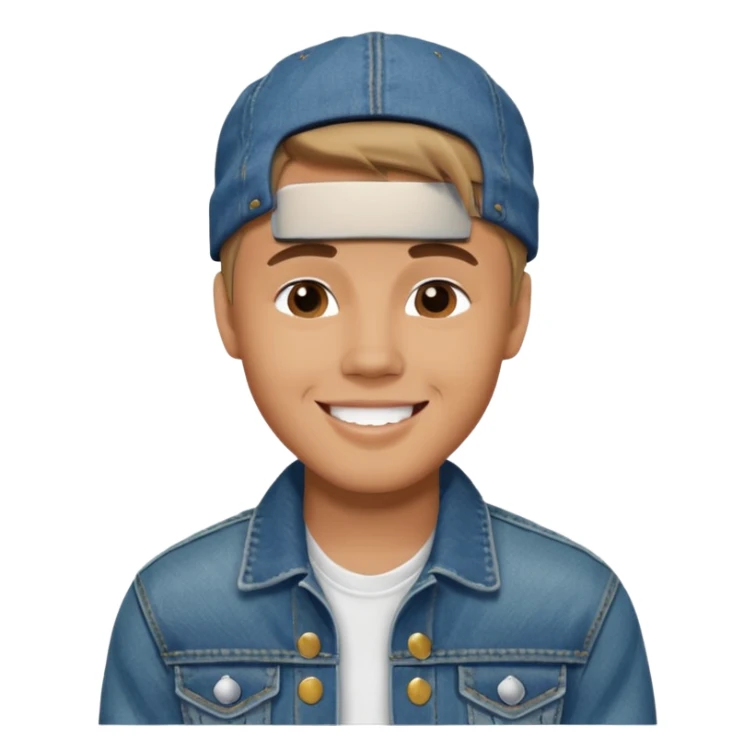 justin bieber, wear jean jacket sticker