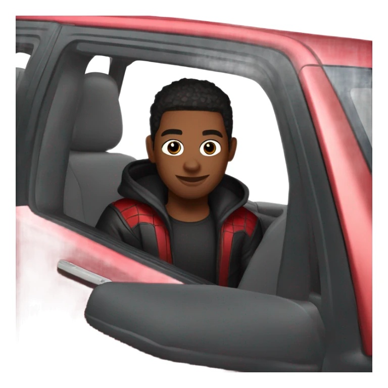 Miles morales in a Escalade  sticker