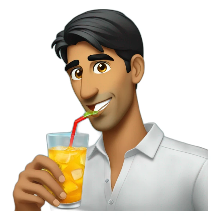 Rishi sunak sipping a cocktail sticker