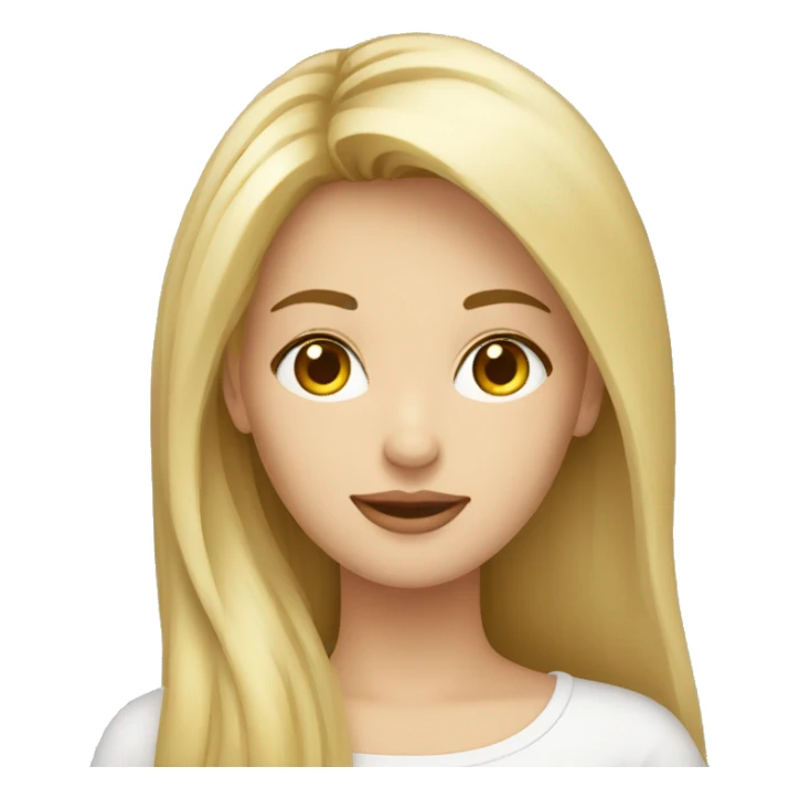 Mujer rubia pelo largo y con flequillo sticker