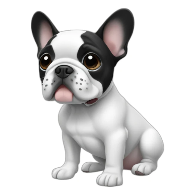 French-bulldog-Black and white sticker