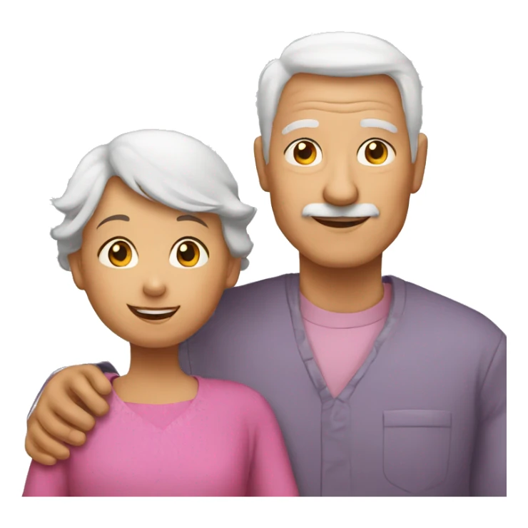 grandparents and grandchild sticker