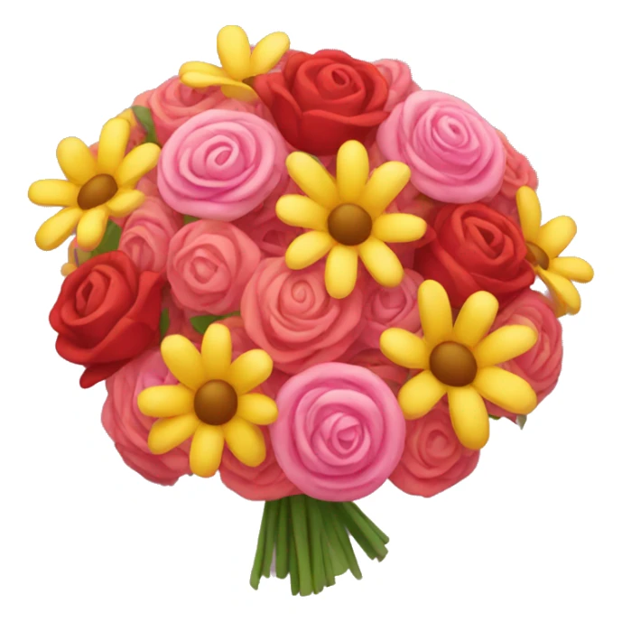 Pink, red and yellow bouquet  sticker