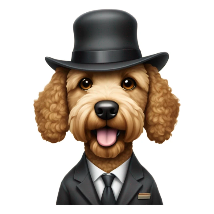 Gangster golden doodle sticker