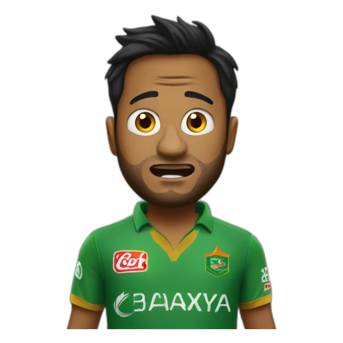 Shakib al hasan with fear sticker