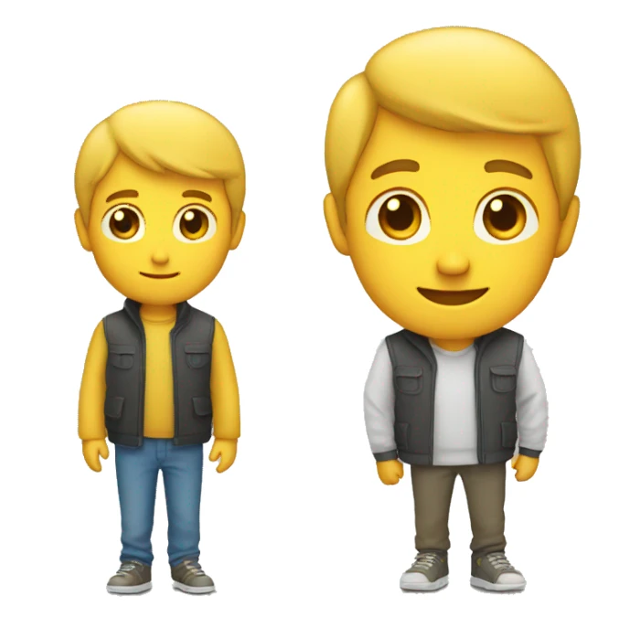 father and son yellow sticker