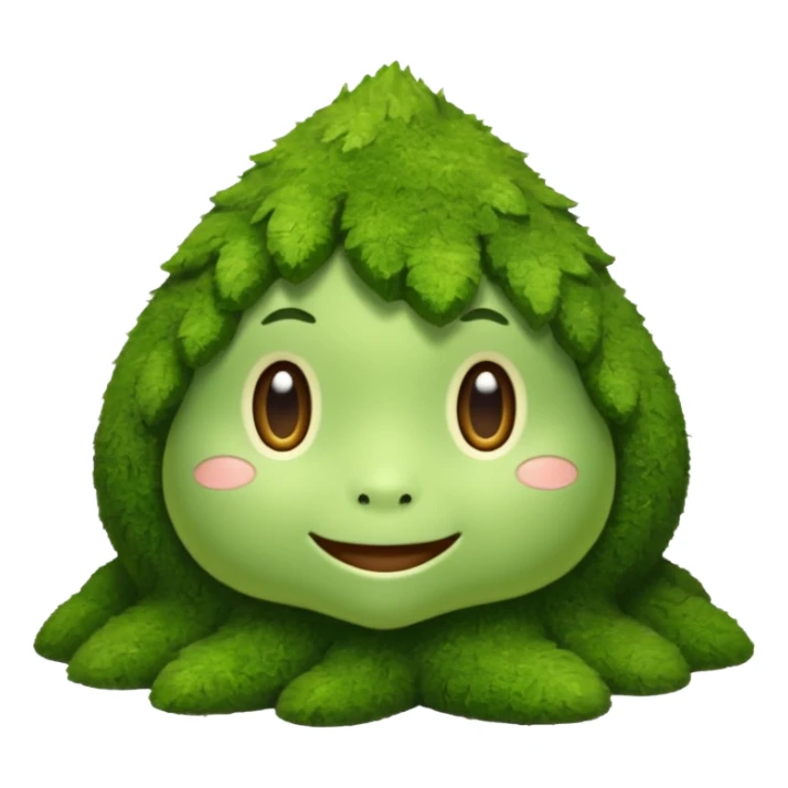 moss spirit soft smile and nod sticker