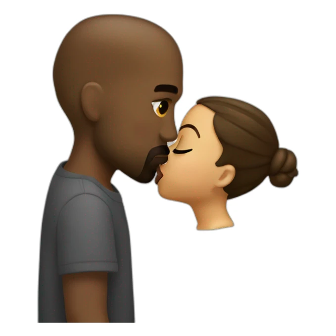 kanye west kissing lula sticker