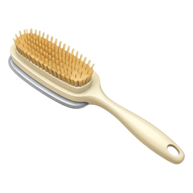 Cream hair brush sticker