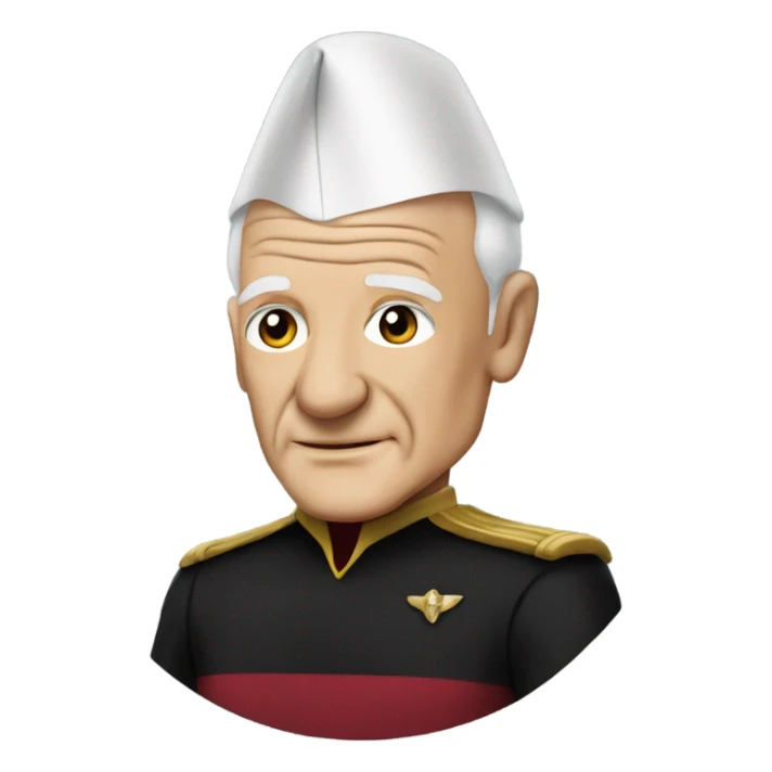 captain picard wearing a birthday hat sticker