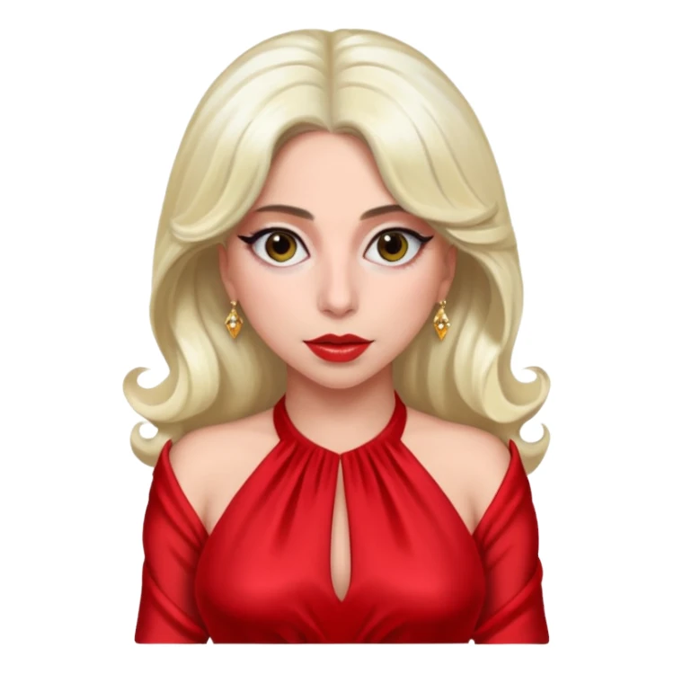 lady gaga with red dress sticker