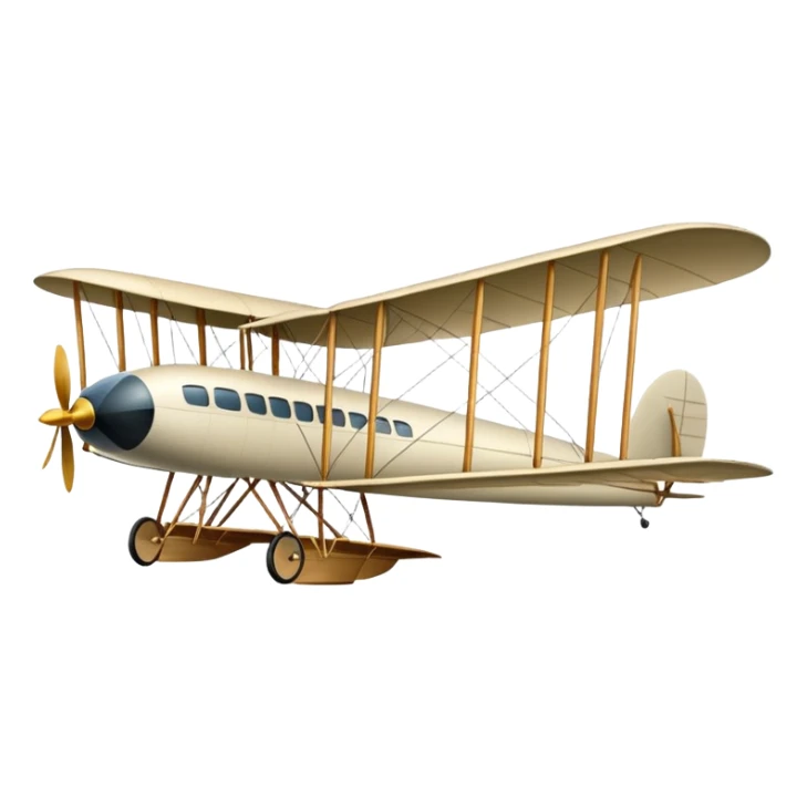1900 Wright flyer airliner flying for the first time observation deck for passengers long quadruple winged  sticker