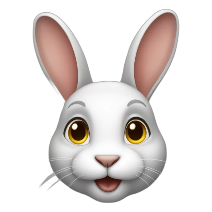 The rabbit is a media personality sticker