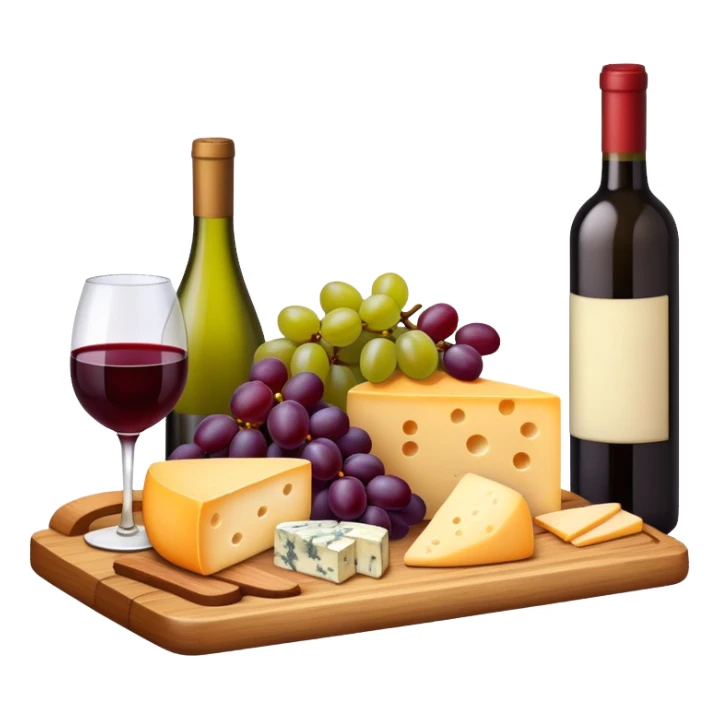 Cheese board and wine  sticker