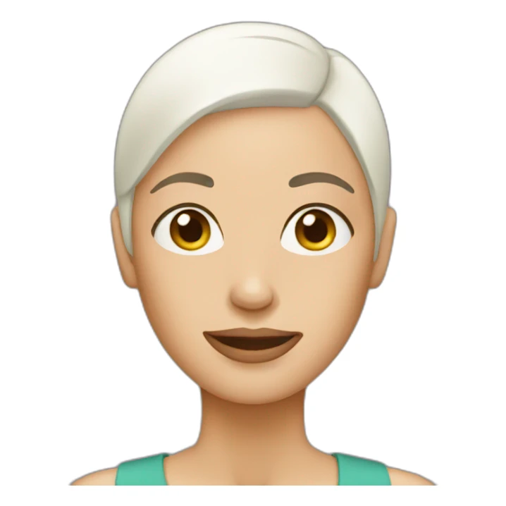 woman with bald head sticker